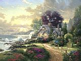 Thomas Kinkade Famous Paintings - A New Day Dawning